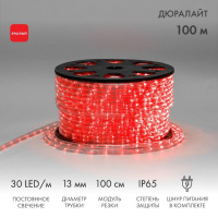 Шнур светодиодный Дюралайт фиксинг 2Вт 30LED/м красн. (уп. 100м)  121-122-6