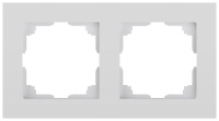 Рамка для розеток и выключателей  Accent 6-502-01 на 2 поста СУ бел.  Б0063749