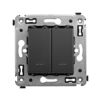 Кнопка 2-кл. СП Avanti "Черный матовый"  4412154