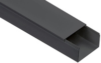 Кабель-канал 80х60 L2000 пластик ЭЛЕКОР черн.  EL-KK10-080-060-1-K02