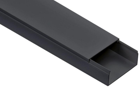 Кабель-канал 80х40 L2000 пластик ЭЛЕКОР черн.  EL-KK10-080-040-1-K02