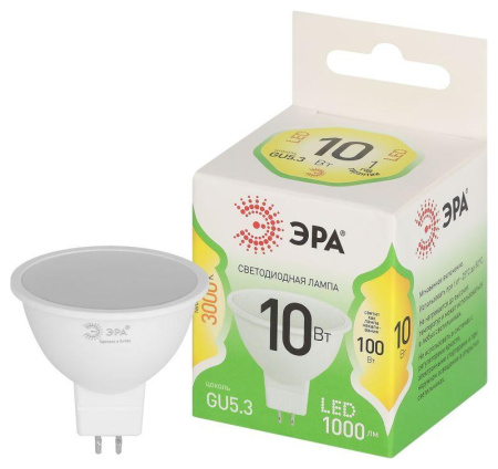Лампа светодиодная GREEN LINE MR16-10W-830-GU5.3 GL GU5.3 10Вт софит свет тепл.  Б0066983