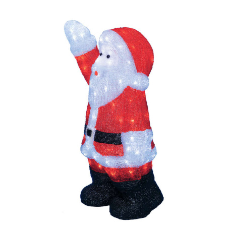 Фигура светодиодная "Дед Мороз" ULD-M3860-120/STA WHITE IP20 XMASMAN 38х24х60см 120 светодиодов свет бел. провод прозр.  UL-00002332
