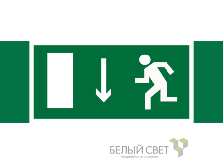 Знак безопасности NPU-3413.E10"Указ. двери эвакуационного выхода (лев.)"  a16521