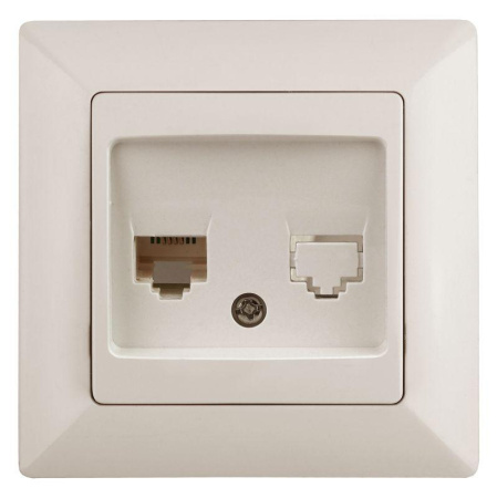 Розетка компьютерная СП Solo 4-303-02 RJ45 сл.кость  Б0043383