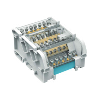 Блок распределительный 4p 5х6мм на DIN-рейку  BD10074