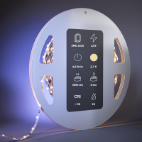 Лента светодиодная 12В 2835 4.8Вт/м 2700К IP20 (уп.5м)  201102