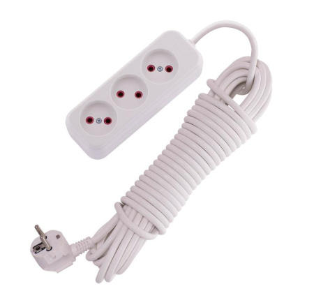 Удлинитель 3х10м без заземл. 16А IP20 Lila  720-0310-303