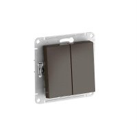 Выключатель 2-кл. AtlasDesign (сх. 5) 10AX быстрозажим. клем. механизм мокко SE ATN000651S