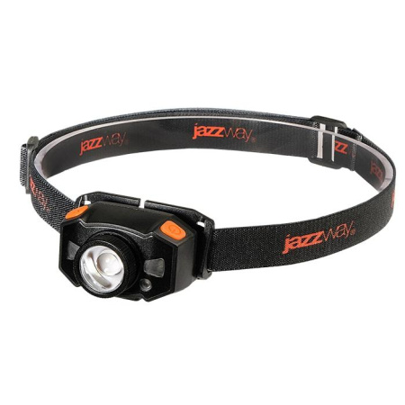 Фонарь аккумуляторный налобный AccuH1-L5WZ-og zoom LED 5Вт + 2хRED SMD IP54 5 режимов: 100проц. 180лм 3.5ч/50проц. 110лм 5.5ч/30проц. 65лм 15ч/красн. 28ч/мигающ. красн. 12ч аккум. 0.8А.ч управл. жестами черн./оранж.  5036611