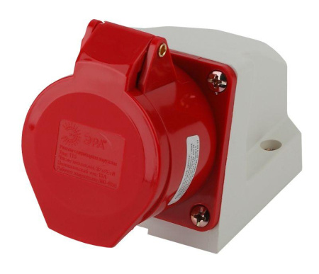 Розетка стационарная наружная 115 R(OUT)-16-3P-PE-N-IP44 16А 3Р+РЕ+N 380В IP44 ЭРА Б0032876