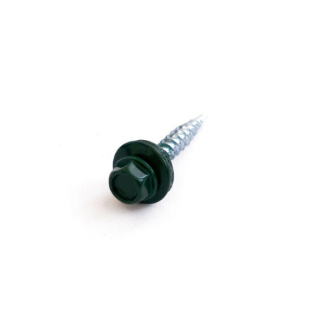 Саморез кровельный 4.8х35 RAL 6005 зел. (картон. упак.) (уп.100шт)  PR08.12306