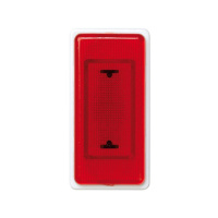 Лампа сигнальная с прозр. красн. крышкой узкая 130-250В 27 бел. 27810-34