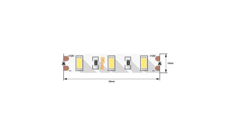 Лента светодиодная стандарт 5630 60LED/м 12Вт/м 12В IP20 со скотчем 3М нейтр. бел. (уп.5м)  00-00009275