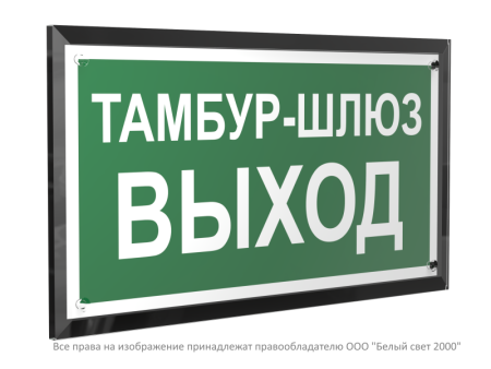 Знак безопасности PT-32178-Black.E42 "Тамбур-шлюз выход "  a32725