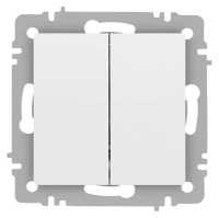 Переключатель Accent 6-107-01М двойн. 10А-250В IP20 СУ AL/CU бел. матов.  Б0063556