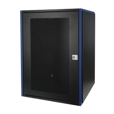 Шкаф настенный 19дюйм 18U 600х600 дв. перф. черн.  DR-620421