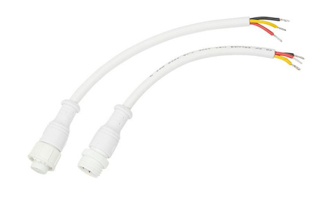 Кабель соединительный (3pin) герметичный (IP67) 3х0.5кв.мм 300В бел.  11-9530