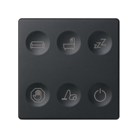 Выключатель сенсорный 6-кл. СП  82 Sense IP20 с тематич. маркир. Т1 графит  8000663-038