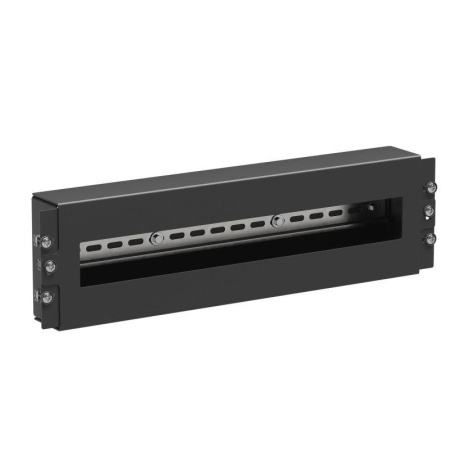 Модуль 4U с DIN рейкой для 19дюйм IT-корпусов RAL9005  RBDIN04