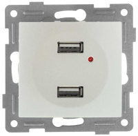 Механизм розетки USB 2-местн. СП Ugra жемчуж.  С11USB2-028