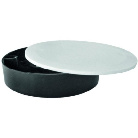 Коробка монтажная У194 d75х15мм крышка IP20 бел./черн.  КМ-500000194-180