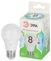 Лампа светодиодная GREEN LINE A60-8W-840-E27 GL E27 8Вт груша яркий свет бел.  Б0067139