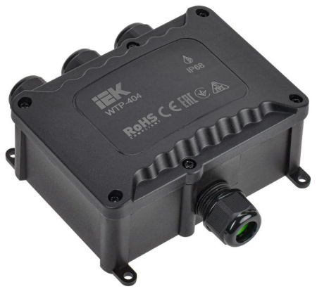 Коробка распределительная герметичная WTP-404 4 ввода IP68  UWB10-O-450-41-04-68