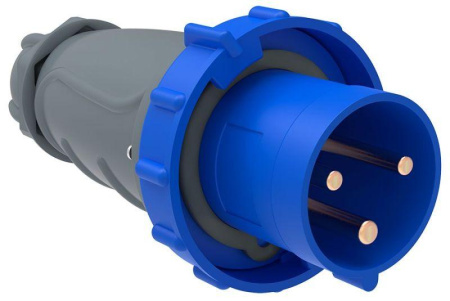 Вилка эл. каб. 63А 2P+PE 6ч/200-250В IP67 MAGNUM ССИ-033  PSN01-063-3