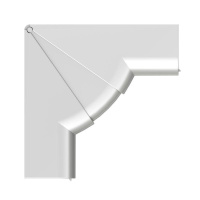 Угол для кабель-канала внутренний изменяемый 70-120град. 90х50 с разделит. сер. метал.  09551G