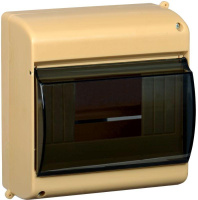 Корпус ОП КМПн 2/6 Krepta 3 IP30 для 6-х авт. выкл. прозр. крышка пластик. сосна  MKP42-N-06-30-09-S