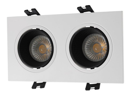 Светильник встраиваемый IP20 10Вт GU5.3 LED бел./черн. пластик  DK3072-WH+BK