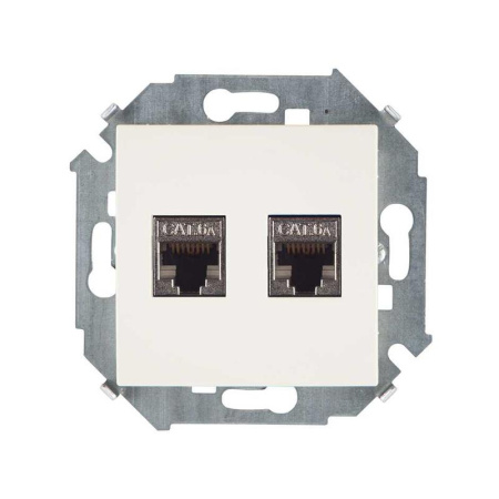 Розетка компьютерная 2-м  15 RJ45 кат.6A AMP FTP механизм сл. кость  1591564-031