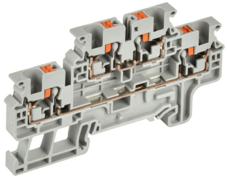 Колодка клеммная CP-ML 2 ур. 4кв.мм сер.  YCT23-00-2-K03-004
