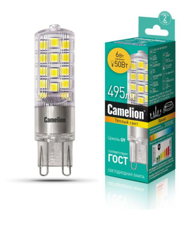 Лампа светодиодная LED6-G9-NF/830/G9 6Вт 220В  13706