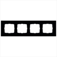 Рамка 4-м G-Glass стекло черн. Black Glass  G1004GB