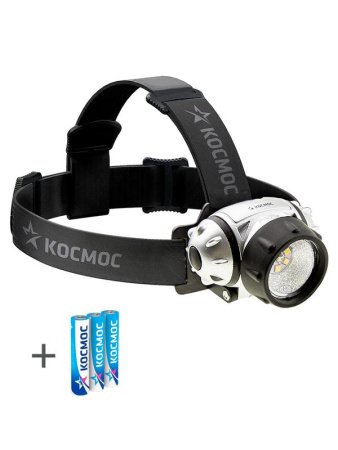 Фонарь налобный H19LED 1Вт XPE LED + 6 SMD LED 3хAAA/R03  KOC-H19-LED