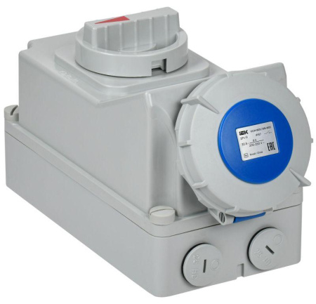Розетка с мех. блокировкой 32А-6ч 220В 2P+PE ССИ-823 IP67  PSR11-032-3-5-67