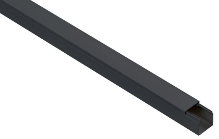 Кабель-канал 25х25 L2000 пластик ЭЛЕКОР черн.  EL-KK10-025-025-1-K02
