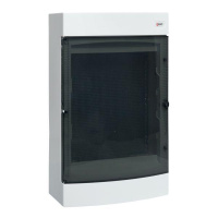 Щит слаботочный навесной Unix 3 габарит IP41 прозр. дверь увеличенный PROxima  ux-3m-n-xl