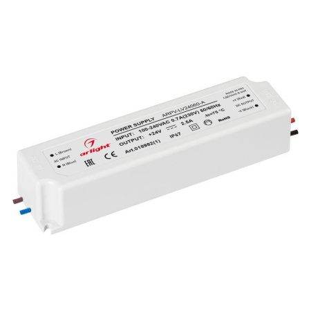 Блок питания ARPV-LV24060-A 24В 2.5А 60Вт IP67 пластик  018982(1)