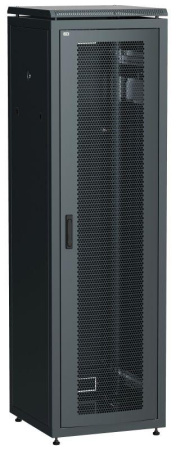 Шкаф сетевой 19дюйм LINEA N 47U 600х600мм перфорированная передняя дверь черн.  LN05-47U66-P
