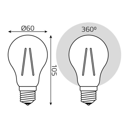 Лампа светодиодная филаментная Black Filament 8Вт A60 грушевидная 4100К нейтр. бел. E27 780лм  102802208