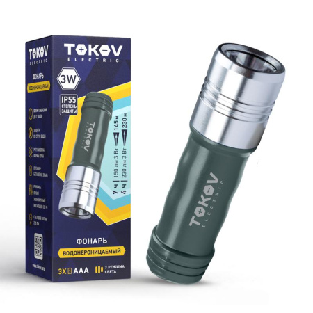 Фонарь ручной на батарейках PC/ABS  TKE-RF-B-03