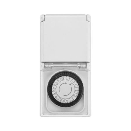 Розетка с механическим таймером в защитном корпусе RX-23 IP44  11-6003