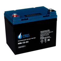 Батарея аккумуляторная HM-12-33 свинцово-кислотная 12В/33А.ч ПарусЭлектро HM-12-33