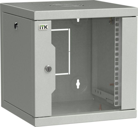 Шкаф сетевой LINEA WS 10дюйм 6U 320х310мм дверь стекл. сер.  LWS3-06U33-GF