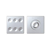 Комплект выключателя 6-кл. сенсорн. + регулятор KNX; RJ12 алюм. 82 Sense 8400671-093