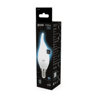 Лампа светодиодная Black 9.5Вт свеча на ветру 4100К нейтр. бел. E14 950лм  104101210