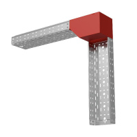 Угол для лотка вертикальный внешний L 80х200мм с разворотом трассы на 90град. "ПЛЮС" HD85 КМ PL18500